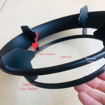 Газов котлон държач – универсален неслизващ петзъбен рафт за съдове, удебелен