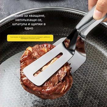 Щипки за храна от 410 неръждаема стомана – многофункционални кухненски щипци с антиплъзгане, антиизгаряне и висока температурна устойчивост