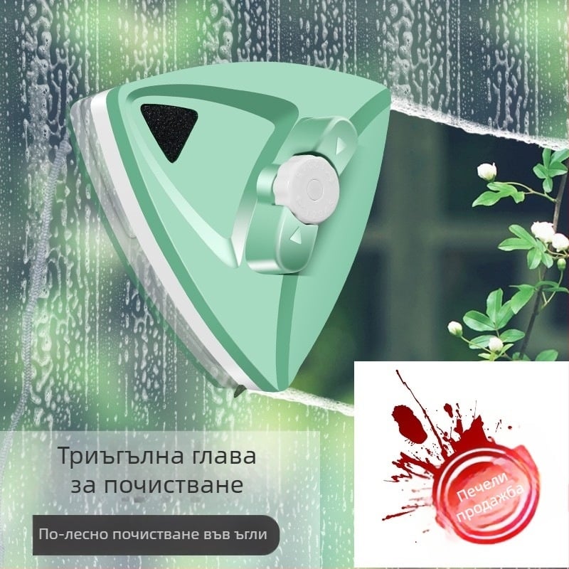 Двоен страничен почистващ уред за стъкло | Пластмасов, Домашна употреба, Ръчен, 30 бр. в кутия, Стартиран през 2024 г.