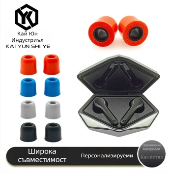 Възглавнички за In-Ear слушалки от паметна пяна – шумопонижение 30 dB, миещи се, тапички със прав вход, серия T