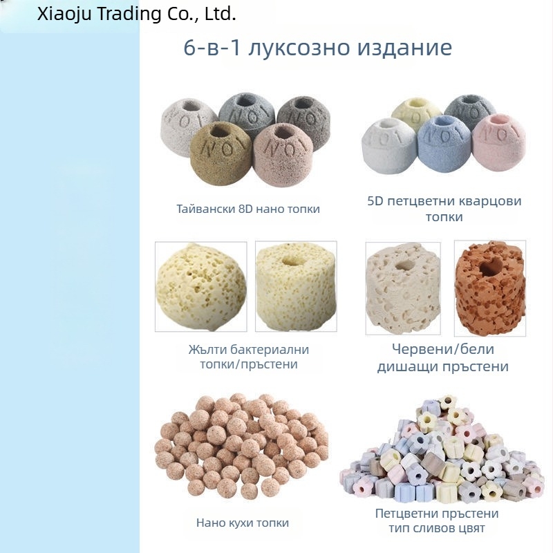 Аквариумна филтър-медия с бактерии за нитрификация и филтърна памучна материя