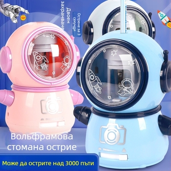 Електрическа острилка за моливи – модел 0910, пластмасово тяло, електрично задвижване, геометричен дизайн, тегло 210 g