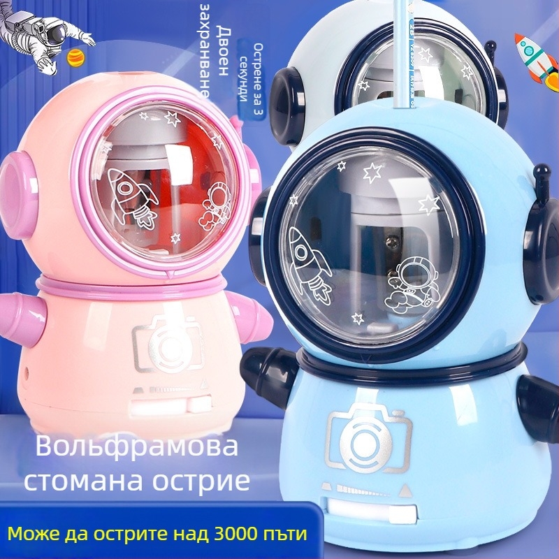 Електрическа острилка за моливи – модел 0910, пластмасово тяло, електрично задвижване, геометричен дизайн, тегло 210 g