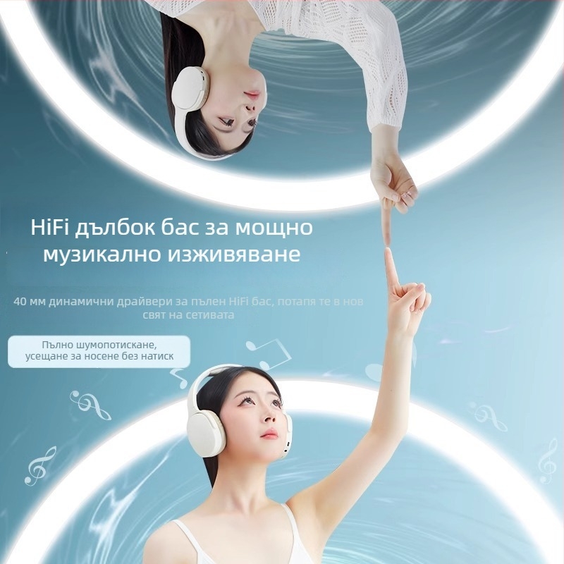Bluetooth шумопоглъщащи ушни слушалки, унисекс, за вътрешна употреба, всесезонни, издание през зимата 2025 г.