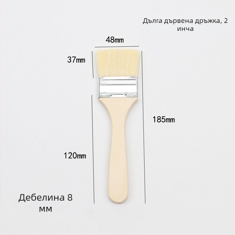 Барбекю четка с ПП четина и дървена дръжка, хранителна безопасност и висока температурна устойчивост