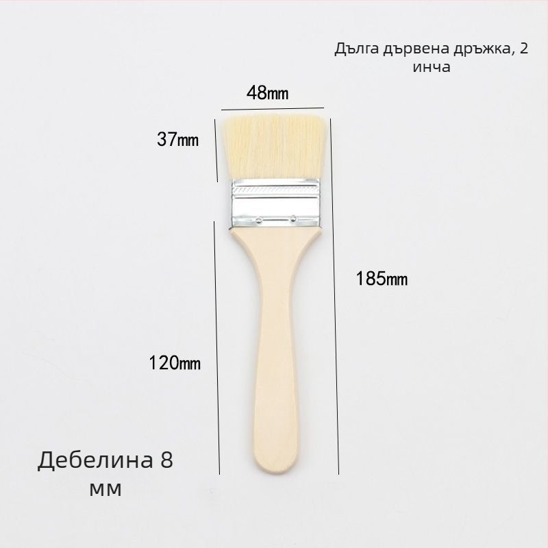 Барбекю четка с ПП четина и дървена дръжка, хранителна безопасност и висока температурна устойчивост