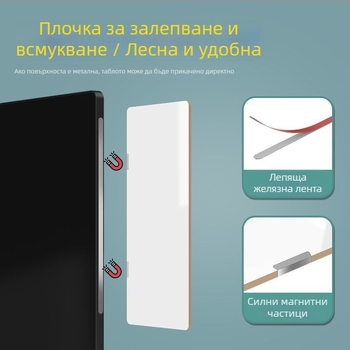 Двустранна магнитна бяла дъска за монитор, със изтриващи се бележки