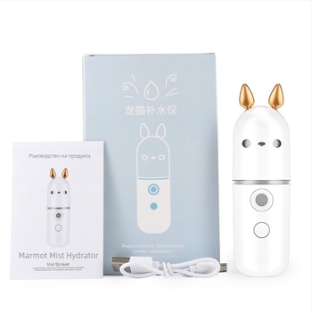 Нано хидратиращ апарат за лице — преносим студен спрей за овлажняване, USB захранване, 1 степен, подходящ за сухи очи, вградена батерия 100–300 mAh