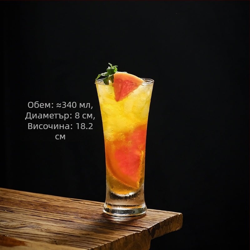 Коктейлна чаша за бар с висок крак, стъкло, капацитет 401–500 ml, стил National Tide Wind, печат на лого, персонализация