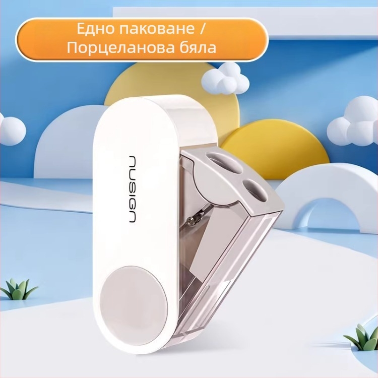 Острилка за моливи с два отвора – ръчна, пластмасова, NS074 модел, без електрическо захранване