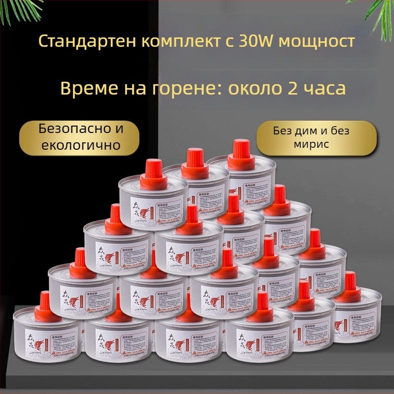 Горивна смес за алкохолна лампа за малък котел – марка Friends, екологично гориво на основа масла (минерални и растителни масла), стил модерна простота, гори 30/60/120 мин