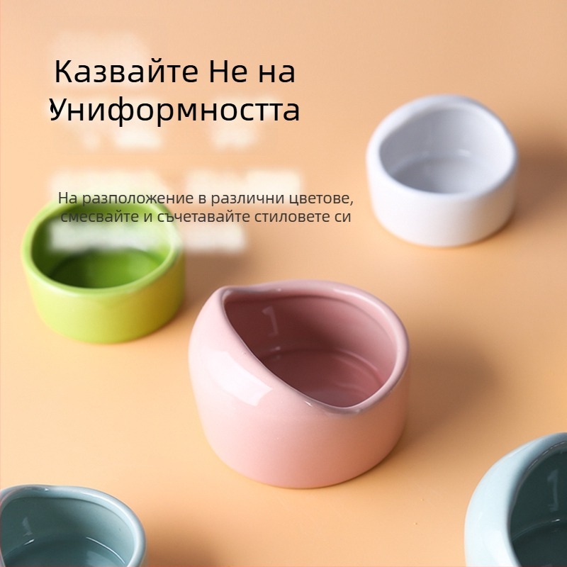Папагалска керамична водна купа и хранителен съд за клетка – Материал: Друго; Произход: Друго; Подходяща за аквариум; Само ръчно хранене