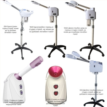 Билков парогенератор за лице с нано овлажняване, горещ и студен спрей, 2 скорости, мъгла 11–30 сек, без батерия