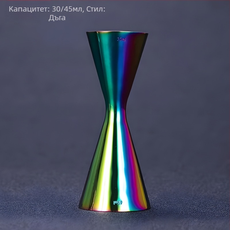 Измервателна чашка за коктейли от 304 неръждаема стомана, двустранни мерни глави за унции, едно цяло тяло, стил модерен минимализъм, пусната през 2018 г.