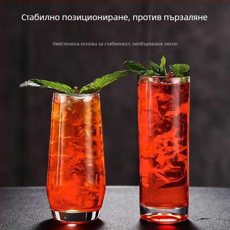 Коктейлна чаша Colin Cup – скандинавски стил, стъкло, капацитет 301–400 мл, отпечатано лого