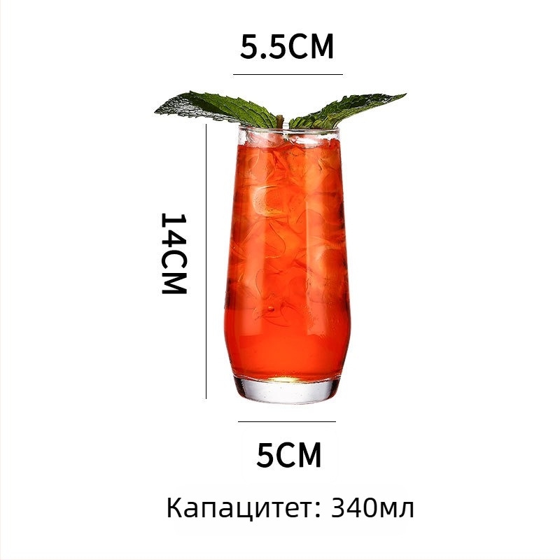 Коктейлна чаша Colin Cup – скандинавски стил, стъкло, капацитет 301–400 мл, отпечатано лого