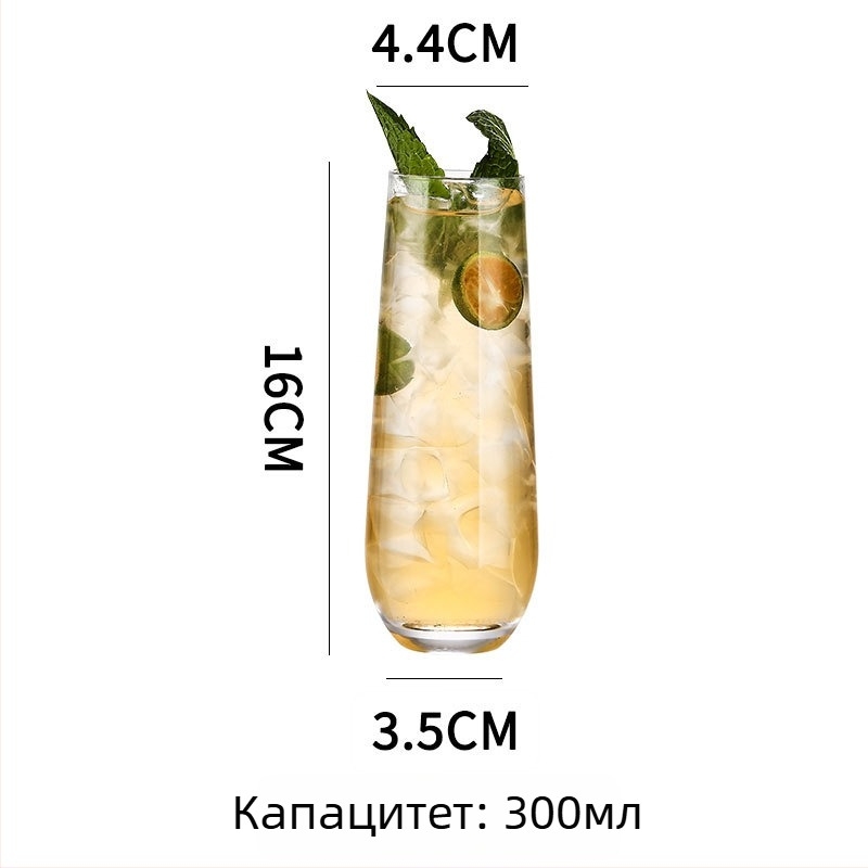 Коктейлна чаша Colin Cup – скандинавски стил, стъкло, капацитет 301–400 мл, отпечатано лого