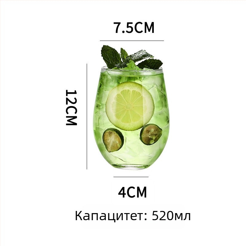 Коктейлна чаша Colin Cup – скандинавски стил, стъкло, капацитет 301–400 мл, отпечатано лого