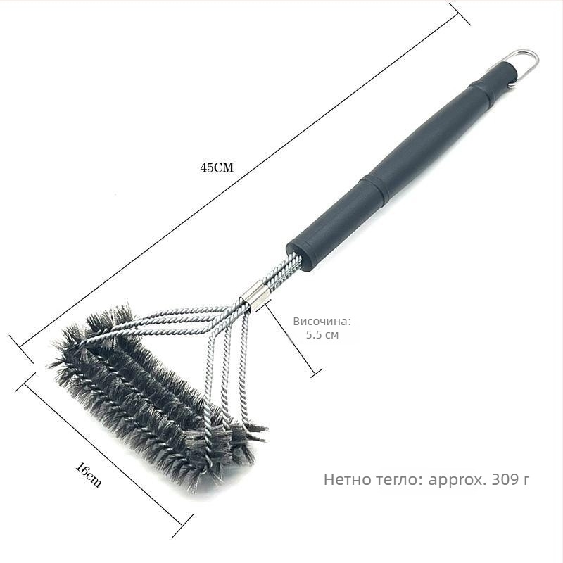 Четка за барбекю със стоманени телени влакна, PP дръжка, пакет 50 бр.