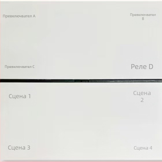 Zigbee интелигентен панел превключвател с офлайн гласов контрол, осем клавиши за сцени, безжично управление през мобилен телефон, 100–240V AC, 10A, монтажни отвори 86×86 мм, PC панел