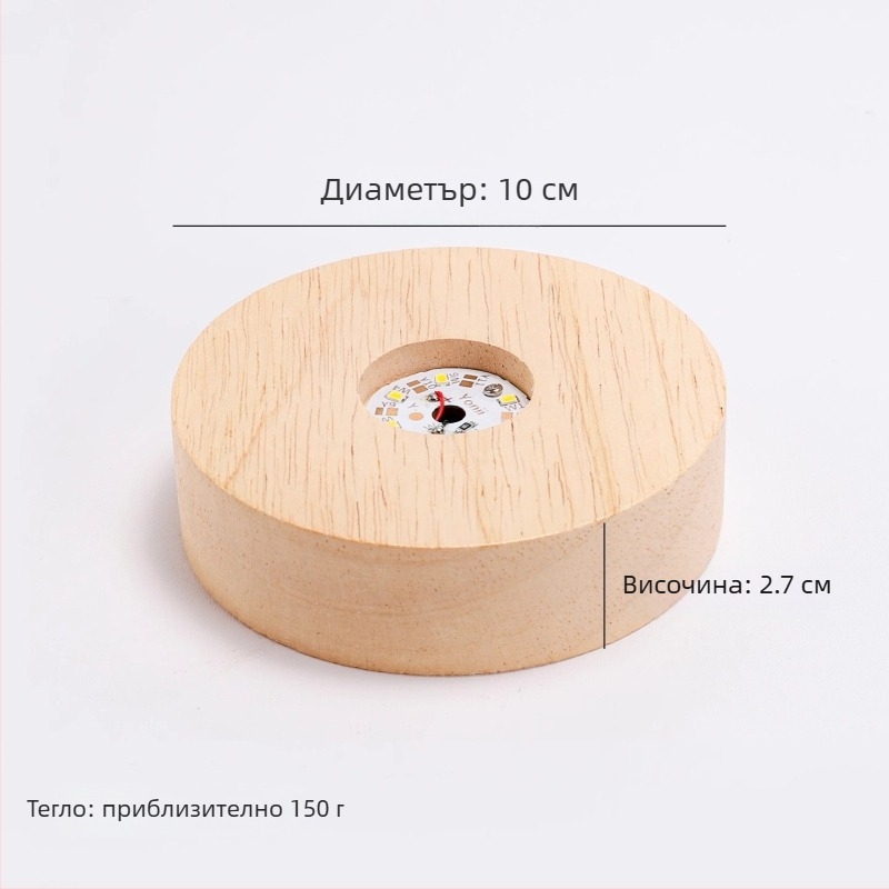 Силиконова светеща подложка за чаши – кръгла форма, едноцветен дизайн, модерен минималистичен стил, премиум качество, без захранване