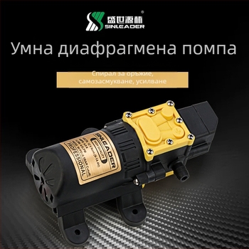 YL-4035 диафрагмена помпа с интелигентен превключвател за налягането за растителна защита, 12V високонапорна пръскаща помпа (без корпус), 3200 об./мин, размери 152×55×51 мм, тегло 0,59 кг