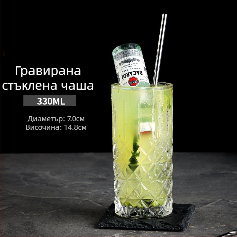 Коктейлна чаша Chu kewei, Северноевропейски стил, стъкло, печат на лого