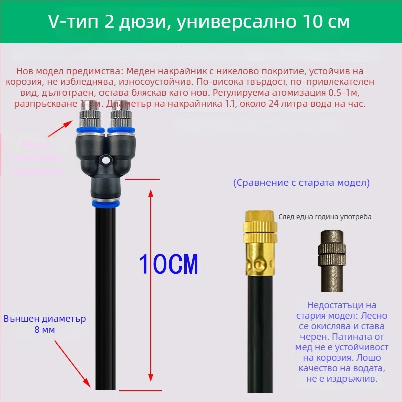 Lejin Микроразпръскваща серия система за поливане – мед и ПЕ; за домашно градинарство, земеделие и обществени зелени площи