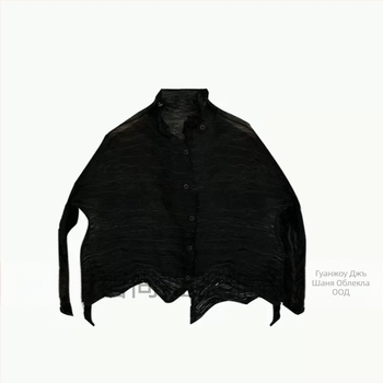 Женска блуза от полиестер (95%+), едноцветна, със стойкова яка, дълги ръкави, свободна кройка, стандартна дължина