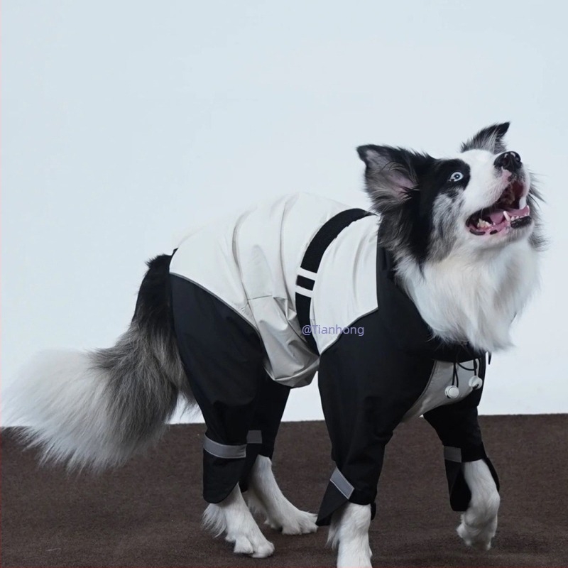 Zhenhun Полиестерно кучешко яке за големи породи – топло есенно-зимно облекло за домашни любимци, универсална кройка