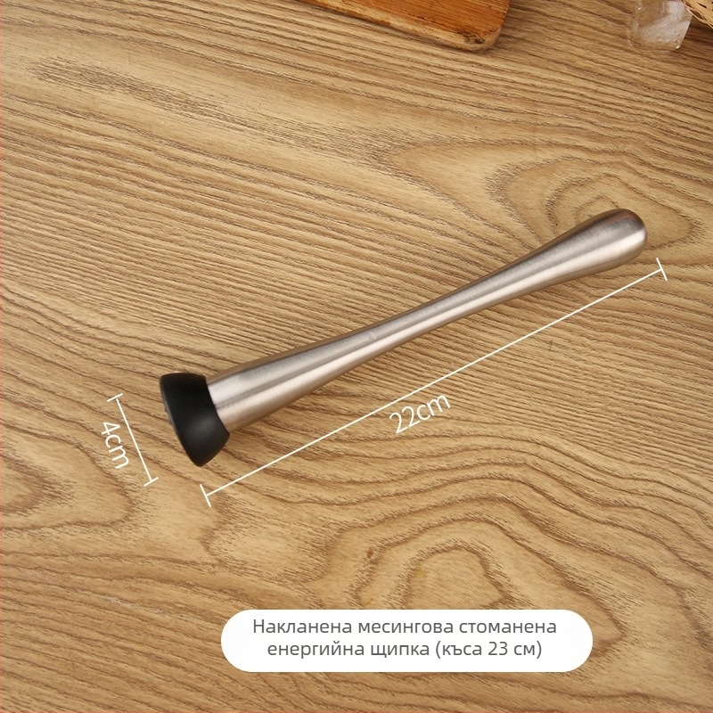 Комплект чукове за лед за коктейли – дръжка от неръждаема стомана, PC чук и PP лимонов чук, 2 части