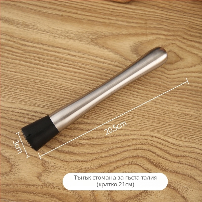 Комплект чукове за лед за коктейли – дръжка от неръждаема стомана, PC чук и PP лимонов чук, 2 части