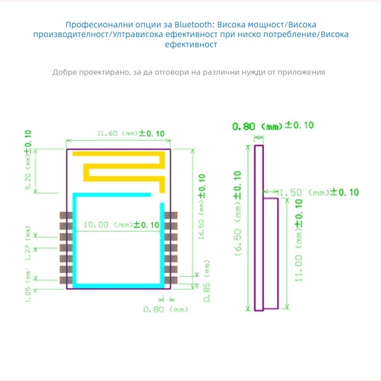 Lianke LK8625 Bluetooth 5.0 BLE модул за умна къща, безжичен приемник 2.4 GHz, 20 dBm EIRP, код на продукта 001