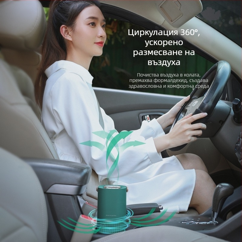 Почиствач на въздуха за настолен автомобил и дом, модел A-8, 5V захранване, 3.7V номинално напрежение, обхват 12 м²
