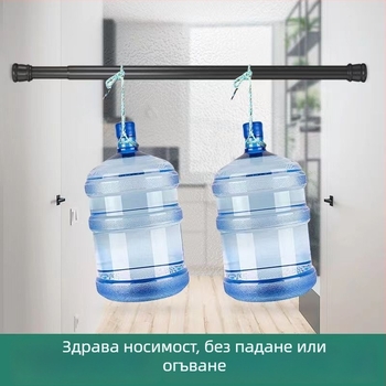 Nothing Телескопична многоцелева пръчка за душ, завеси и гардероб – регулируема, метална тръба от желязо, модерен минимализъм