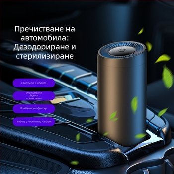 Автомобилен пречиствател на въздуха | алуминиев корпус от сплав + ABS (модел YJ-01; USB мощност 3W; концентрация на отрицателни йони 1 600 000; напрежение 5V)