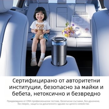 BASEUS DT микро-молекулен двоен ефект обезмирисител за автомобил – пречиствател на въздуха, модел BS-CZ012, за всички превозни средства, тегло 560