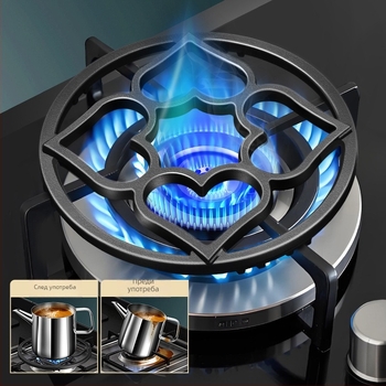 Железна поставка за съдове за газова печка — без монтаж, модерен стил, допълнителен рафт за съдове, пуснат през 2024