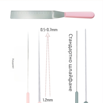 Шпатула за декорация на торти с измервателна скала, правоъгълна, неръждаема стомана
