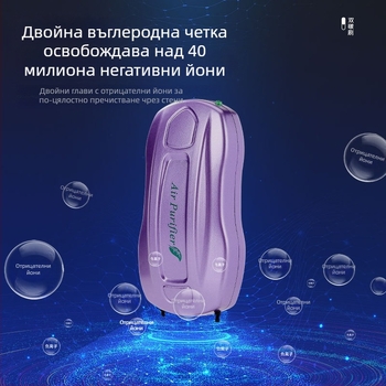 Мини пречиствател за въздух в автомобил с генератор на отрицателни йони; общ модел, 5V, концентрация на отрицателни йони 4000–10000, активен кислород 3800–40000000