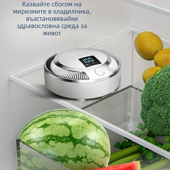 Автомобилен пречиствач на въздуха с премахване на формалдехид и миризми, с отрицателни йони за неутрализация на миризмите (мощност, напрежение, концентрация на отрицателни йони, обхват)