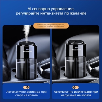 Умен автомобилен дифузер и пречиствател на въздуха – отрицателни йони, модел 1, захранване от запалка