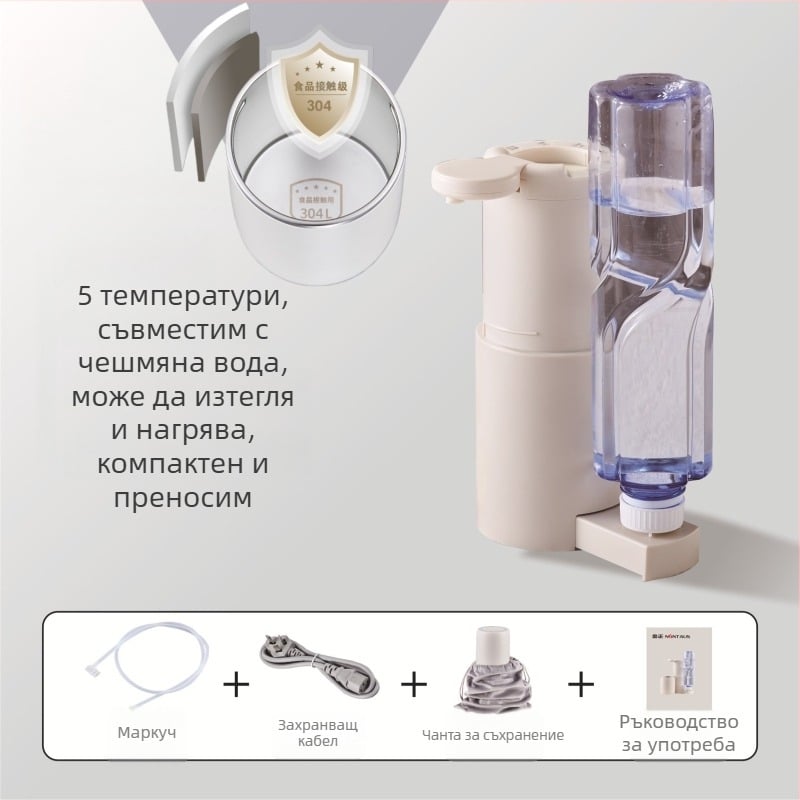 Диспенсър за гореща вода, преносим, вертикален дизайн, 220V, 2000W, дисплей за температура и интелигентно управление на температурата