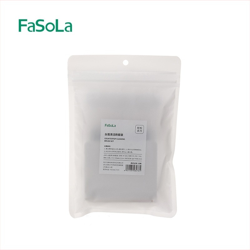 FaSoLa пластмасова почистваща четка за баня и кухня – за почистване на огледала, стъкло и фуги