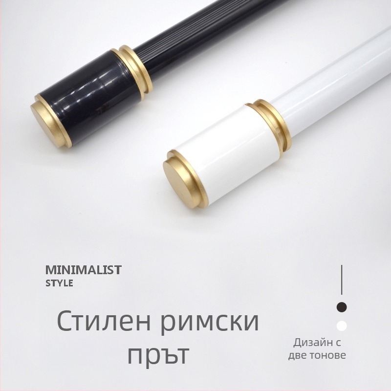 Алуминиев релсов комплект за завеси Qingling с римска пръчка, тихо функционира, персонализируем стил модерна простота