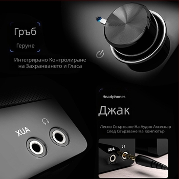 M4 USB компютърни тонколони, с два драйвера, корпус от инженерни пластмаси