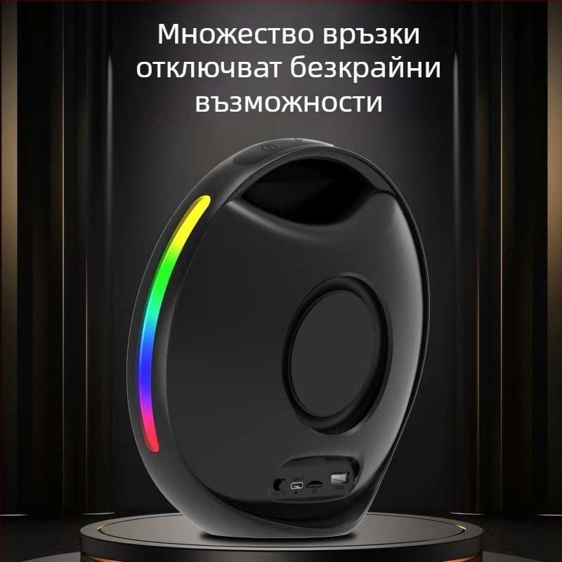 J07 Bluetooth говорител с hi-fi звук, 20W мощност, вградена батерия 2000–4000 mAh, IPX5 водоустойчив, честотен обхват 60 Hz-15 kHz