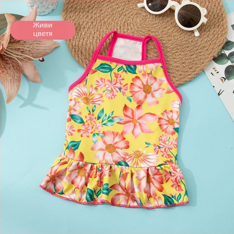 Лятна пола с презрамки за домашни любимци (за кучета и котки) — полиестер, облекло за животни, стил: Друг, категория: пола