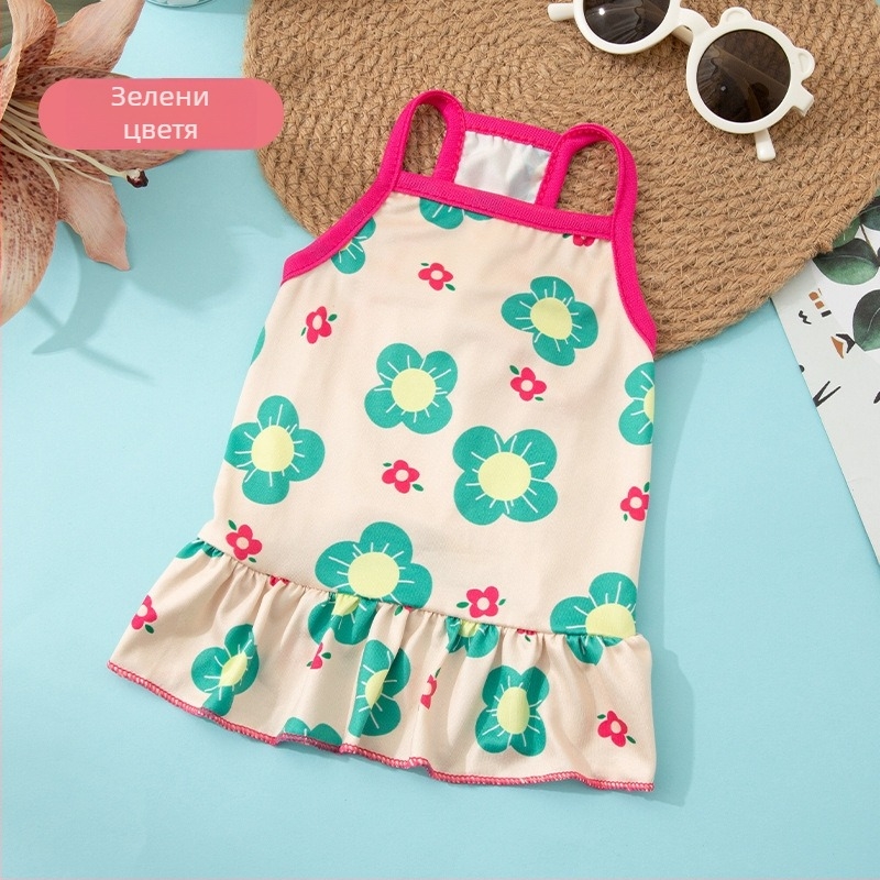 Лятна пола с презрамки за домашни любимци (за кучета и котки) — полиестер, облекло за животни, стил: Друг, категория: пола