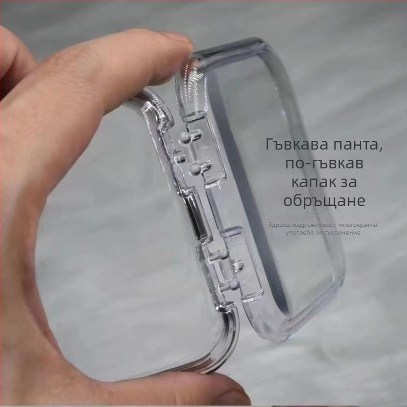 Кутия за съхранение на маникюрни аксесоари, прозрачна акрилна кутия, пластмасова конструкция